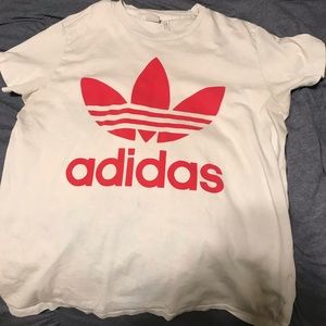 White and red Adidas shirt